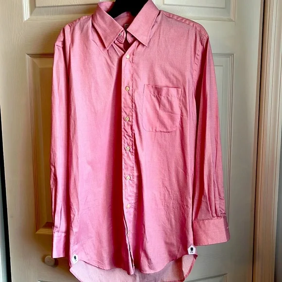 open lace back dress Men's Slim Fit Pink Dress Shirt Size N3